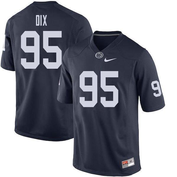 Men #95 Donnell Dix Penn State Nittany Lions College Football Jerseys Sale-Navy